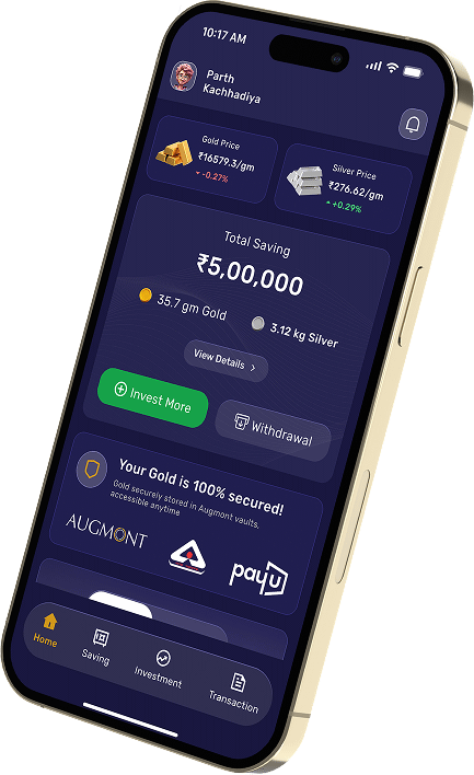 Gold Pay Mobile App Mockup